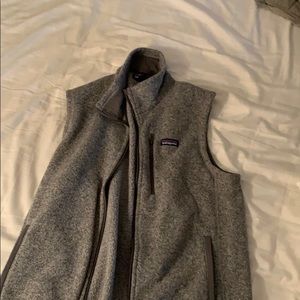 Patagonia grey fleece vest